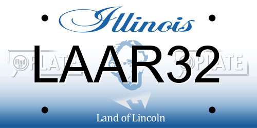 LAAR32 Illinois License Plate