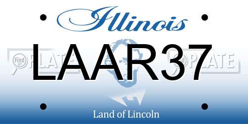LAAR37 Illinois License Plate