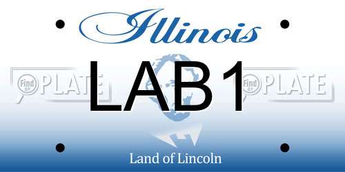 LAB1 Illinois License Plate