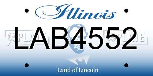 LAB4552 Illinois License Plate