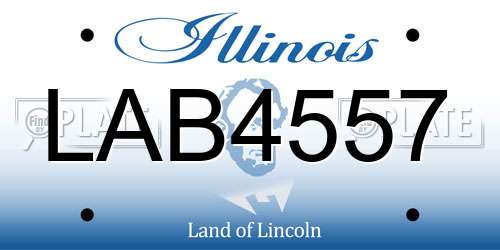 LAB4557 Illinois License Plate