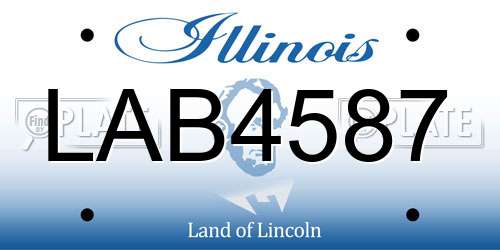 LAB4587 Illinois License Plate