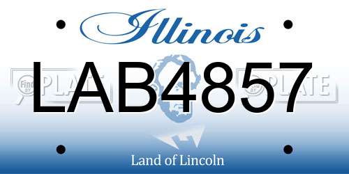 LAB4857 Illinois License Plate