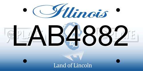 LAB4882 Illinois License Plate