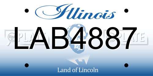 LAB4887 Illinois License Plate