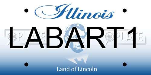 LABART1 Illinois License Plate