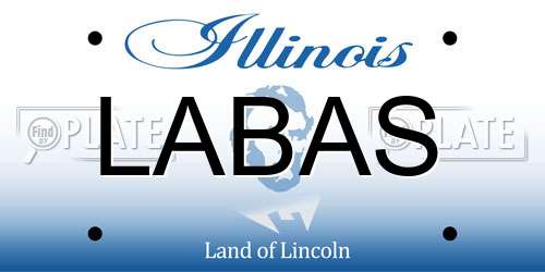 LABAS Illinois License Plate