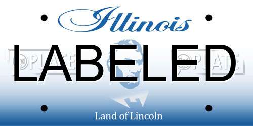 LABELED Illinois License Plate