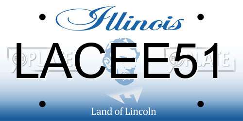 LACEE51 Illinois License Plate