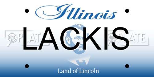 LACKIS Illinois License Plate