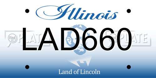 LAD660 Illinois License Plate