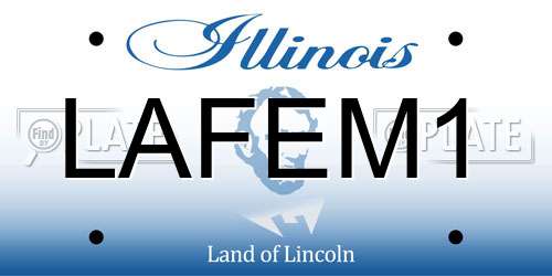 LAFEM1 Illinois License Plate