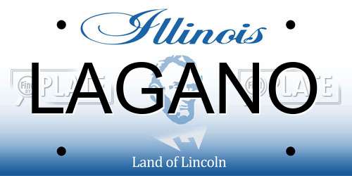 LAGANO Illinois License Plate