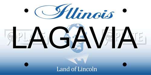 LAGAVIA Illinois License Plate