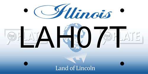 LAH07T Illinois License Plate