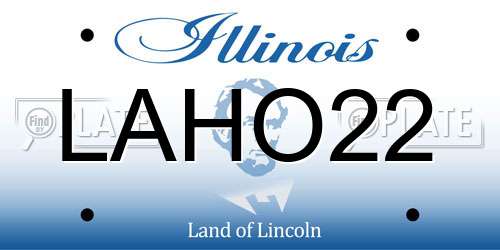 LAHO22 Illinois License Plate