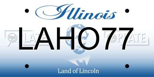 LAHO77 Illinois License Plate