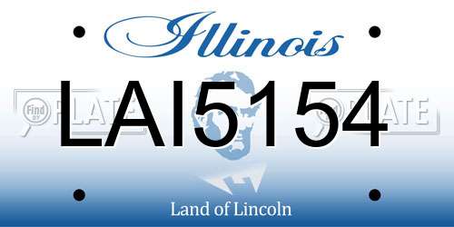 LAI5154 Illinois License Plate