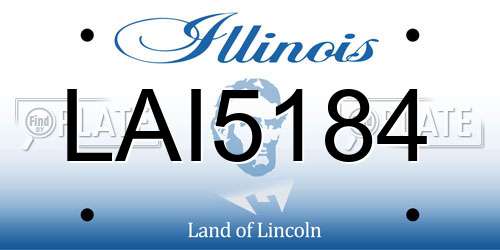 LAI5184 Illinois License Plate