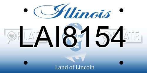 LAI8154 Illinois License Plate