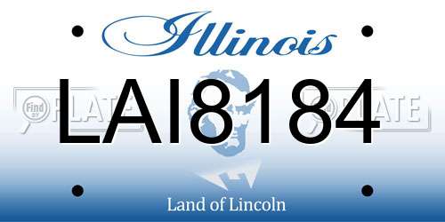 LAI8184 Illinois License Plate