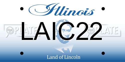 LAIC22 Illinois License Plate