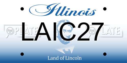 LAIC27 Illinois License Plate