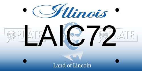 LAIC72 Illinois License Plate
