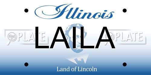 LAILA Illinois License Plate
