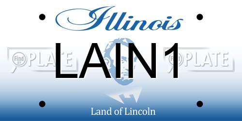 LAIN1 Illinois License Plate