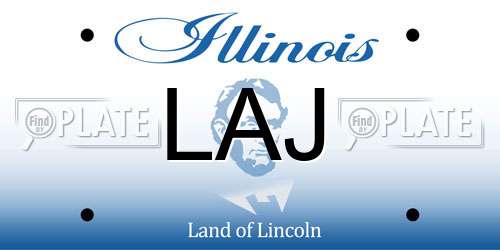 LAJ Illinois License Plate