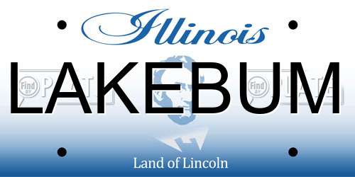 LAKEBUM Illinois License Plate