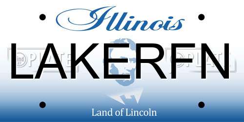 LAKERFN Illinois License Plate