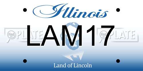 LAM17 Illinois License Plate