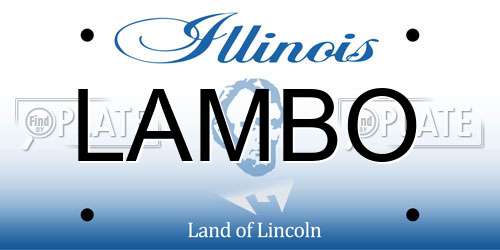 LAMBO Illinois License Plate
