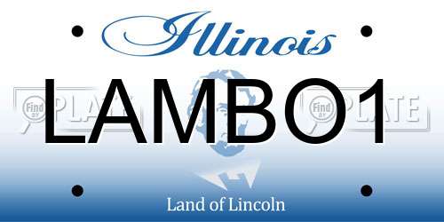 LAMBO1 Illinois License Plate