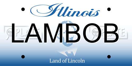 LAMBOB Illinois License Plate