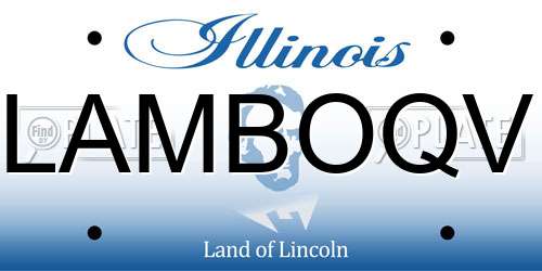 LAMBOQV Illinois License Plate