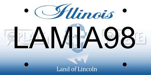 LAMIA98 Illinois License Plate