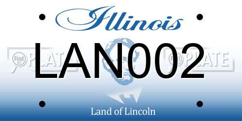 LAN002 Illinois License Plate