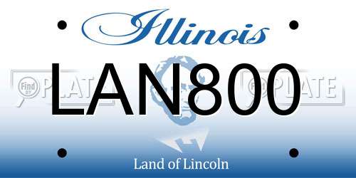 LAN800 Illinois License Plate