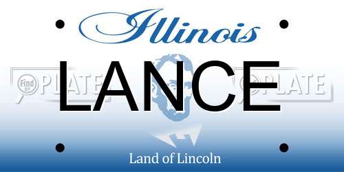 LANCE Illinois License Plate