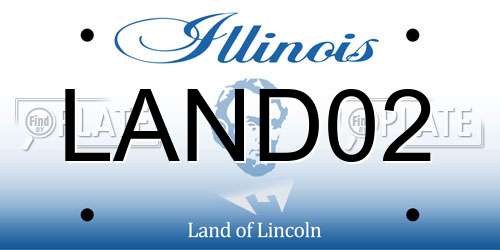 LAND02 Illinois License Plate
