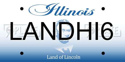 LANDHI6 Illinois License Plate