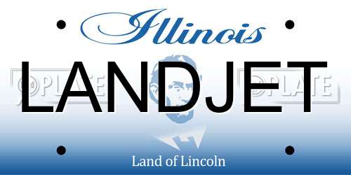 LANDJET Illinois License Plate