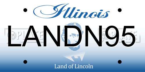 LANDN95 Illinois License Plate
