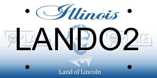 LANDO2 Illinois License Plate