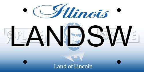 LANDSW Illinois License Plate