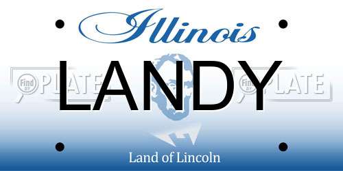 LANDY Illinois License Plate