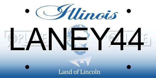 LANEY44 Illinois License Plate